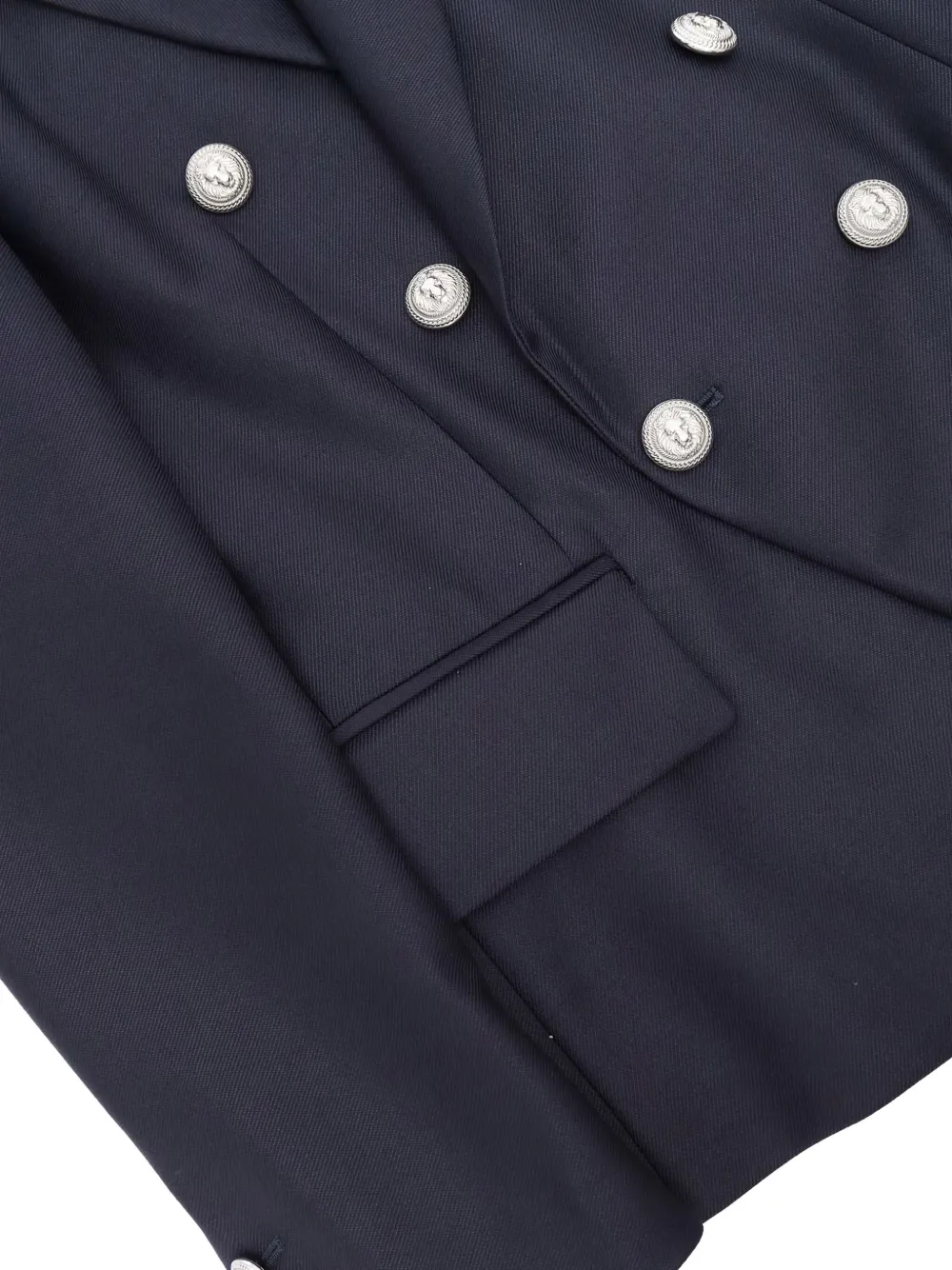 Balmain Kids Jack met dubbele rij knopen en logoknoop Zwart