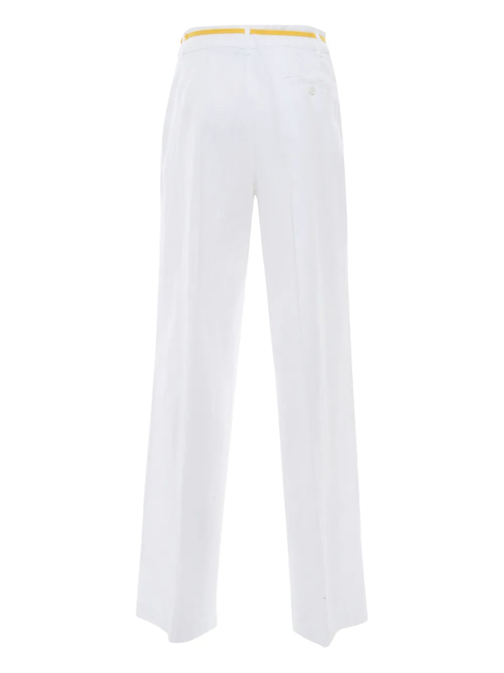 ASPESI Broek met lint ceintuur - Wit