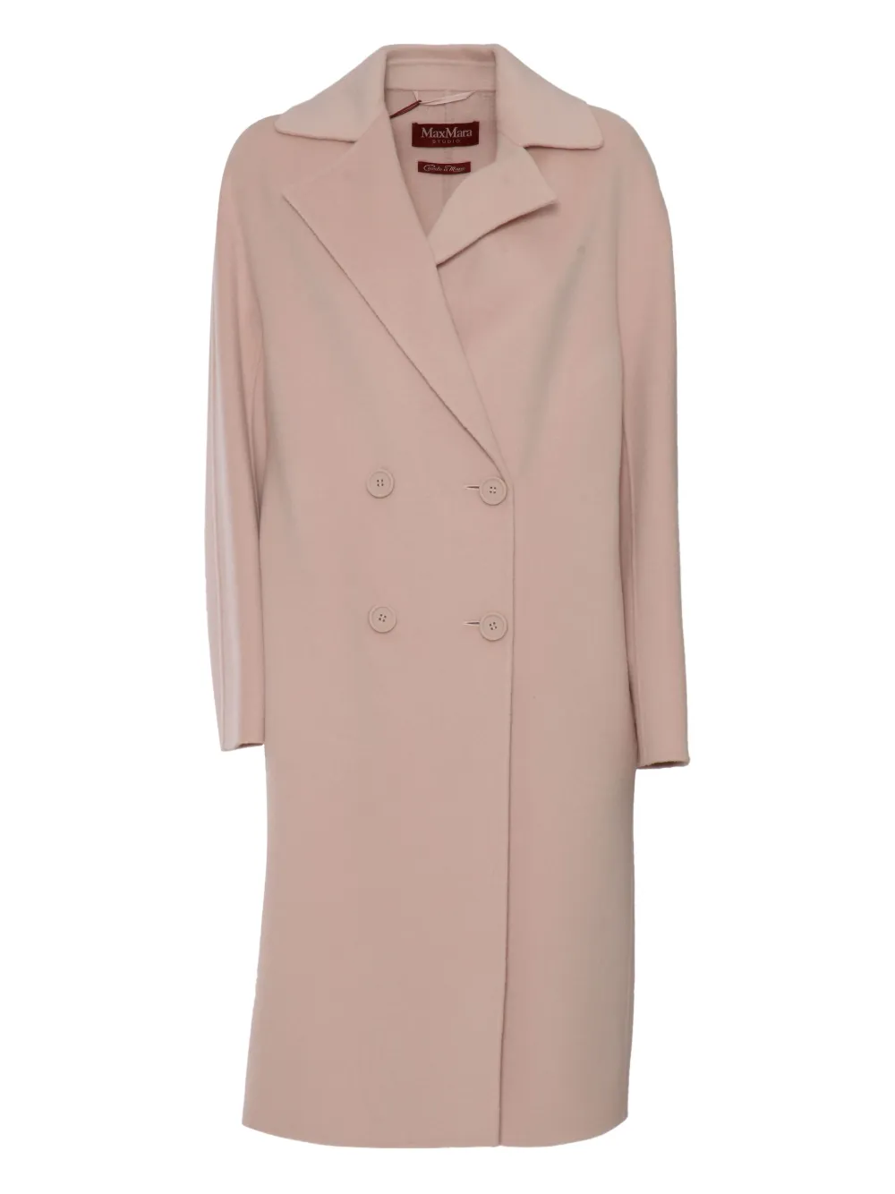 Max Mara Jas van kasjmier-wolblend met dubbele rij knopen Roze