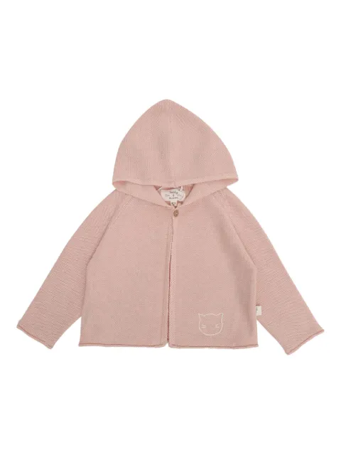 TEDDY & MINOU cat-embroidered hooded jacket