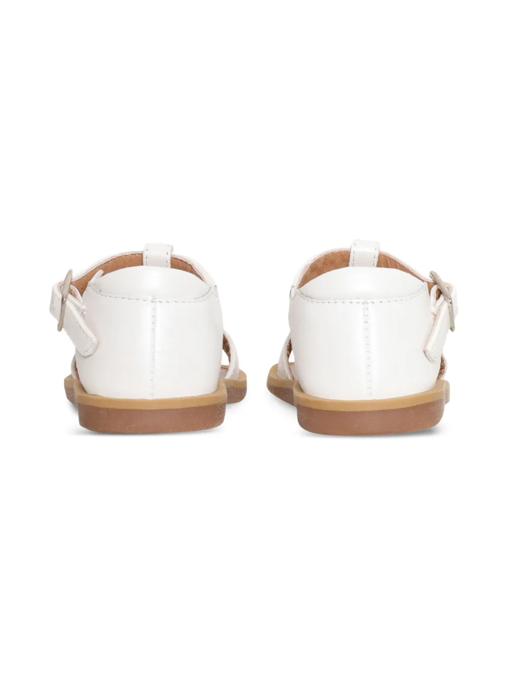 Pom D'api ice-cream leather sandals White
