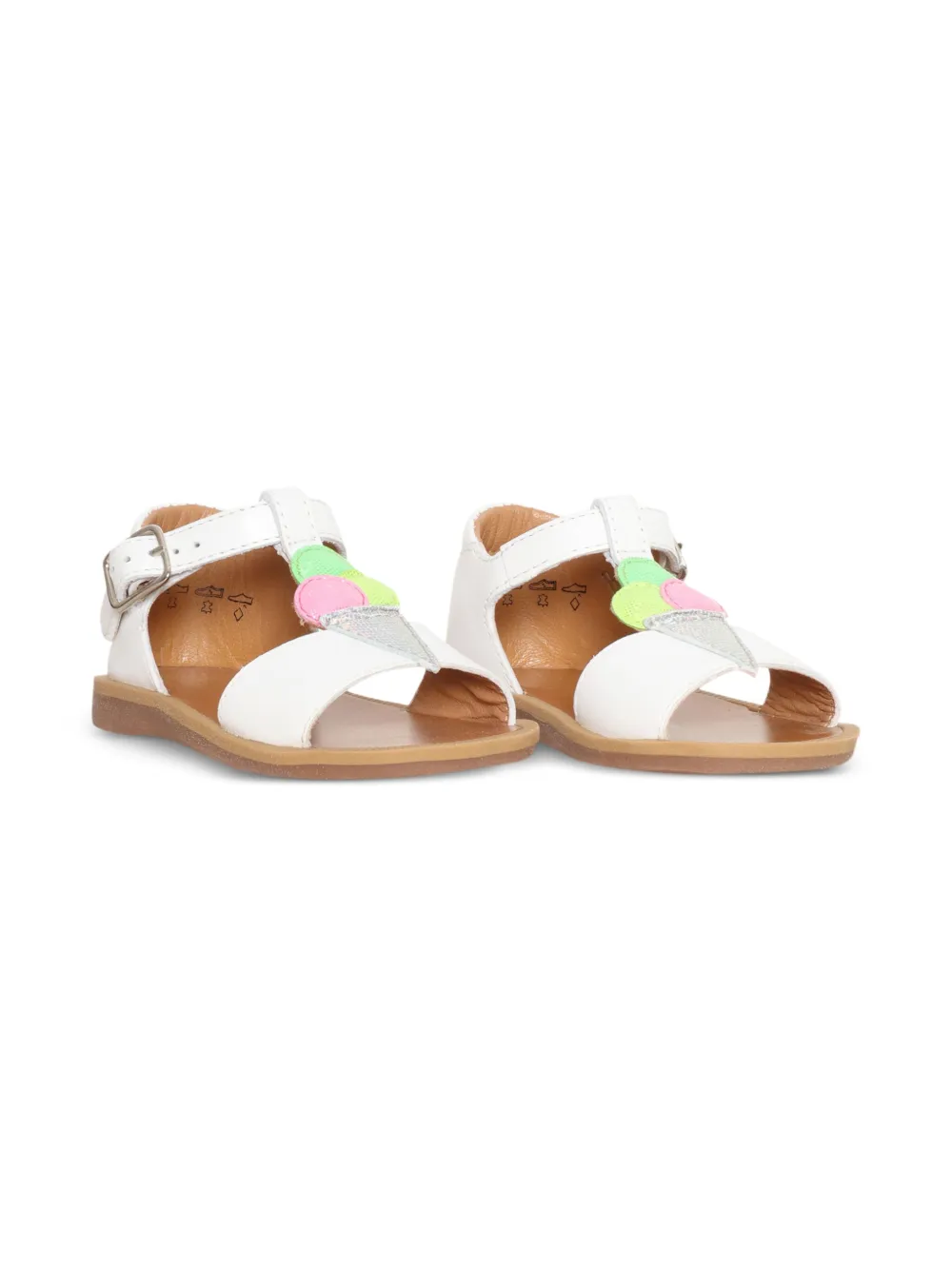 Pom D'api ice-cream leather sandals White