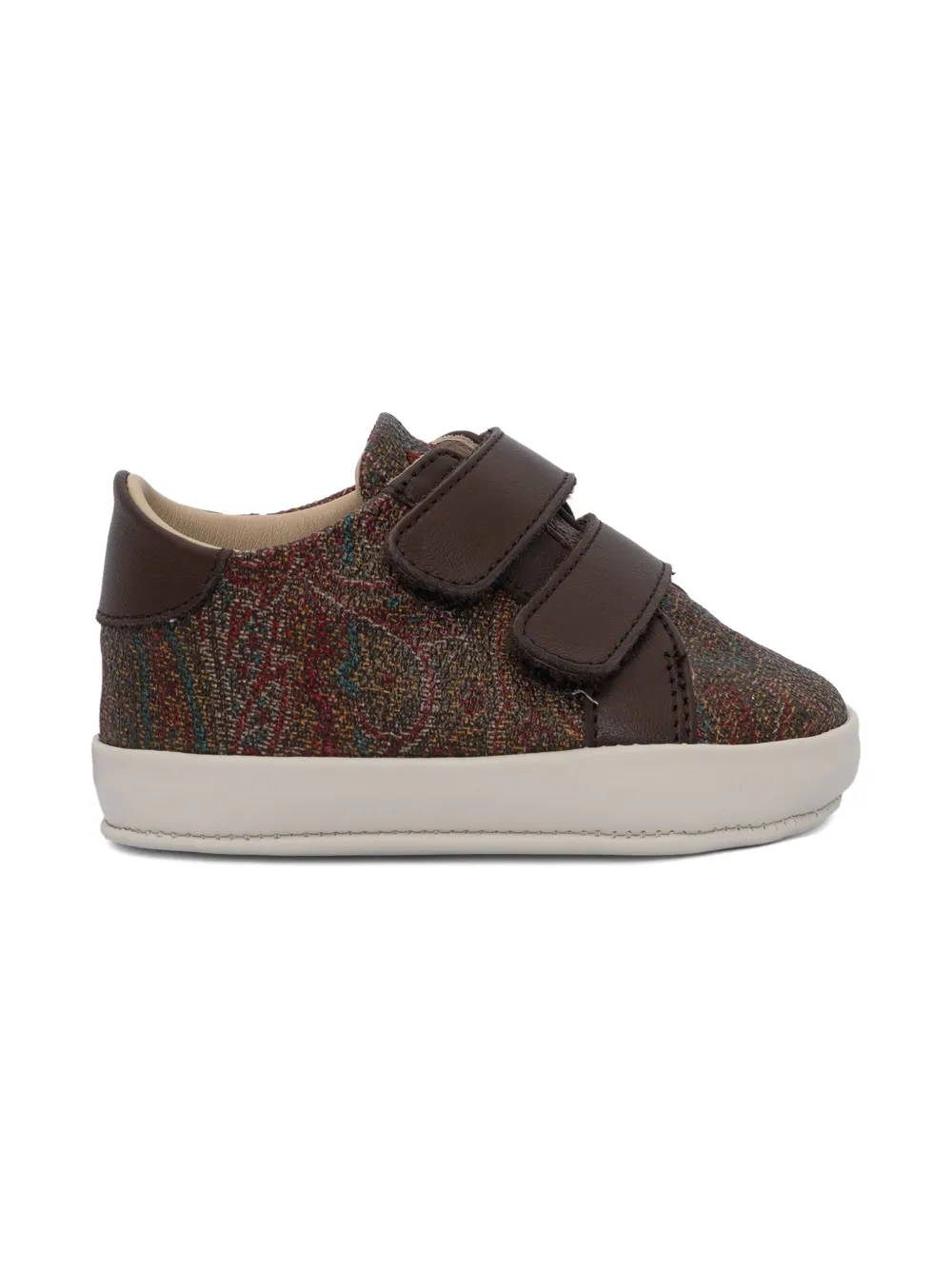ETRO KIDS Sneakers met klittenband en paisley-print - Bruin