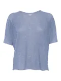 Kangra raglan-sleeve short-sleeve top - Blue