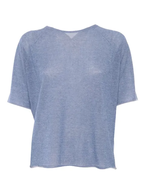 Kangra raglan-sleeve short-sleeve top