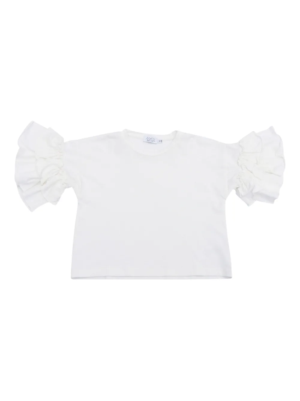 MAGIL ruffled-sleeve T-shirt | White | Image 1