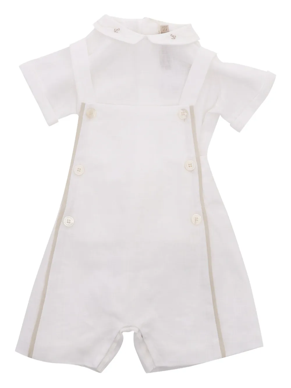 La Stupenderia Linnen playsuit Wit