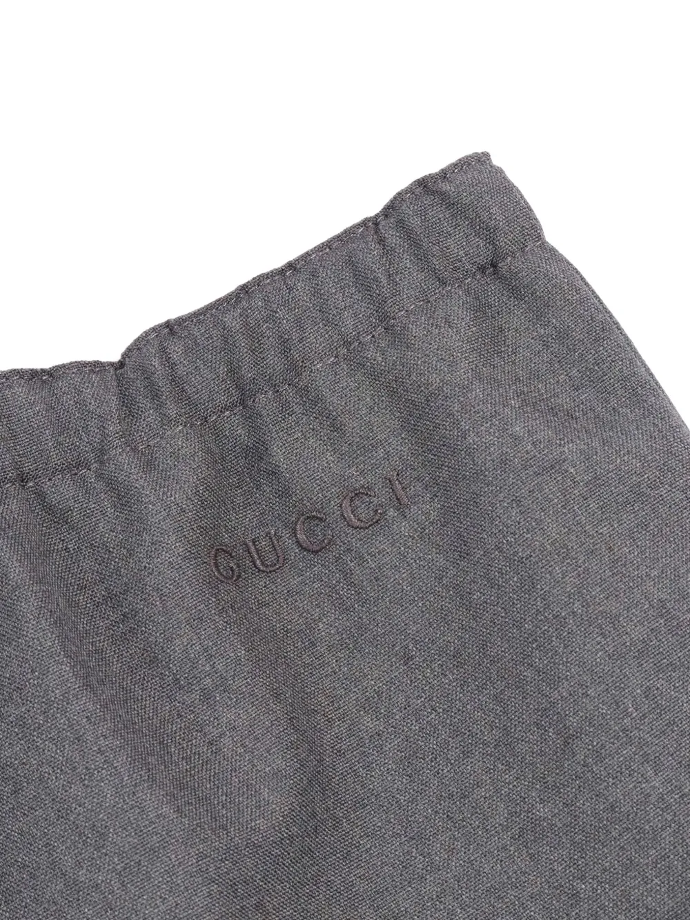 Gucci Elastic-waist Wool Shorts In Gray