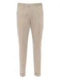 PT Torino plea-detailing turn-up trousers - Neutrals