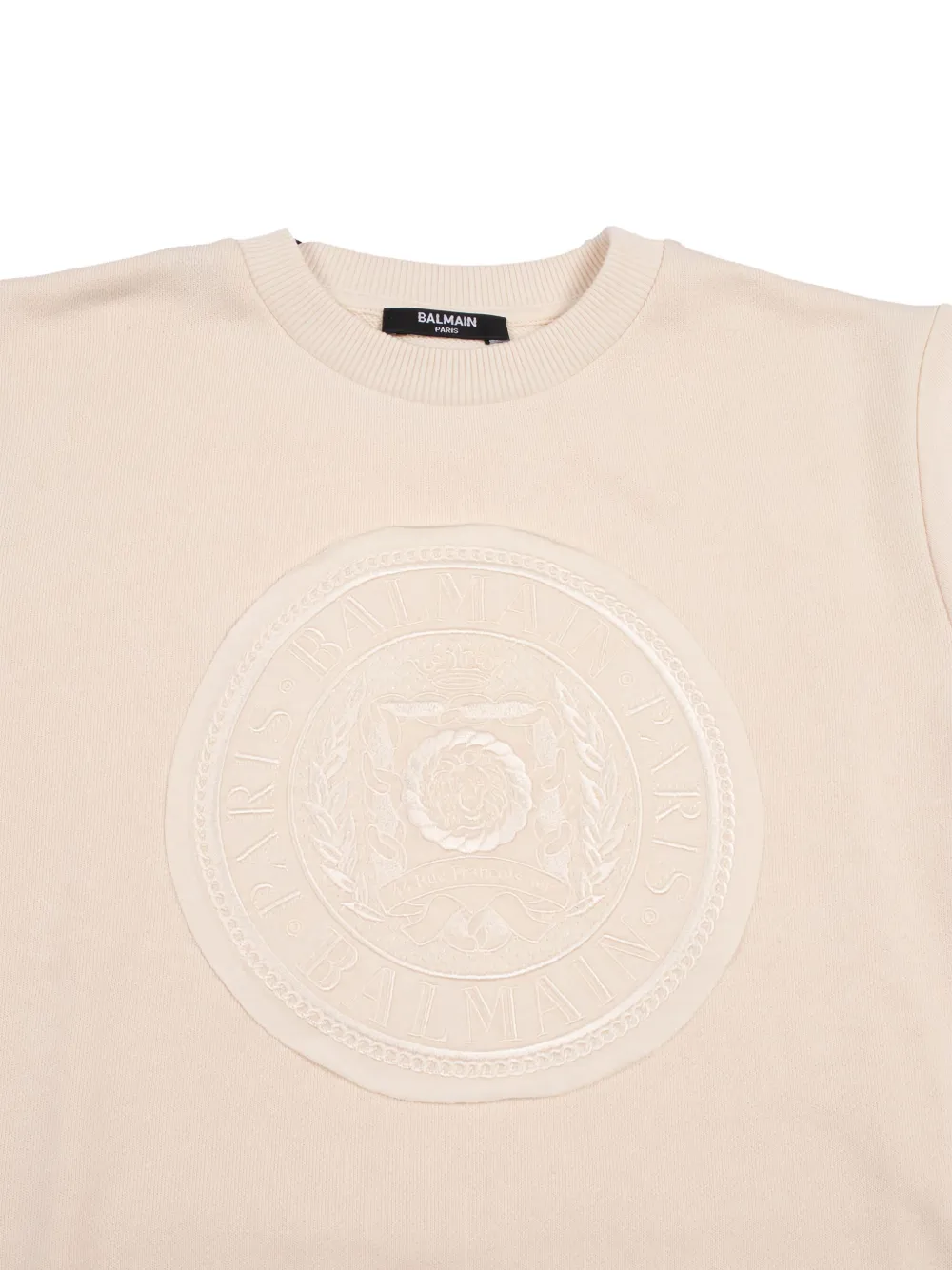 Balmain Kids embroidered logo sweatshirt Roze