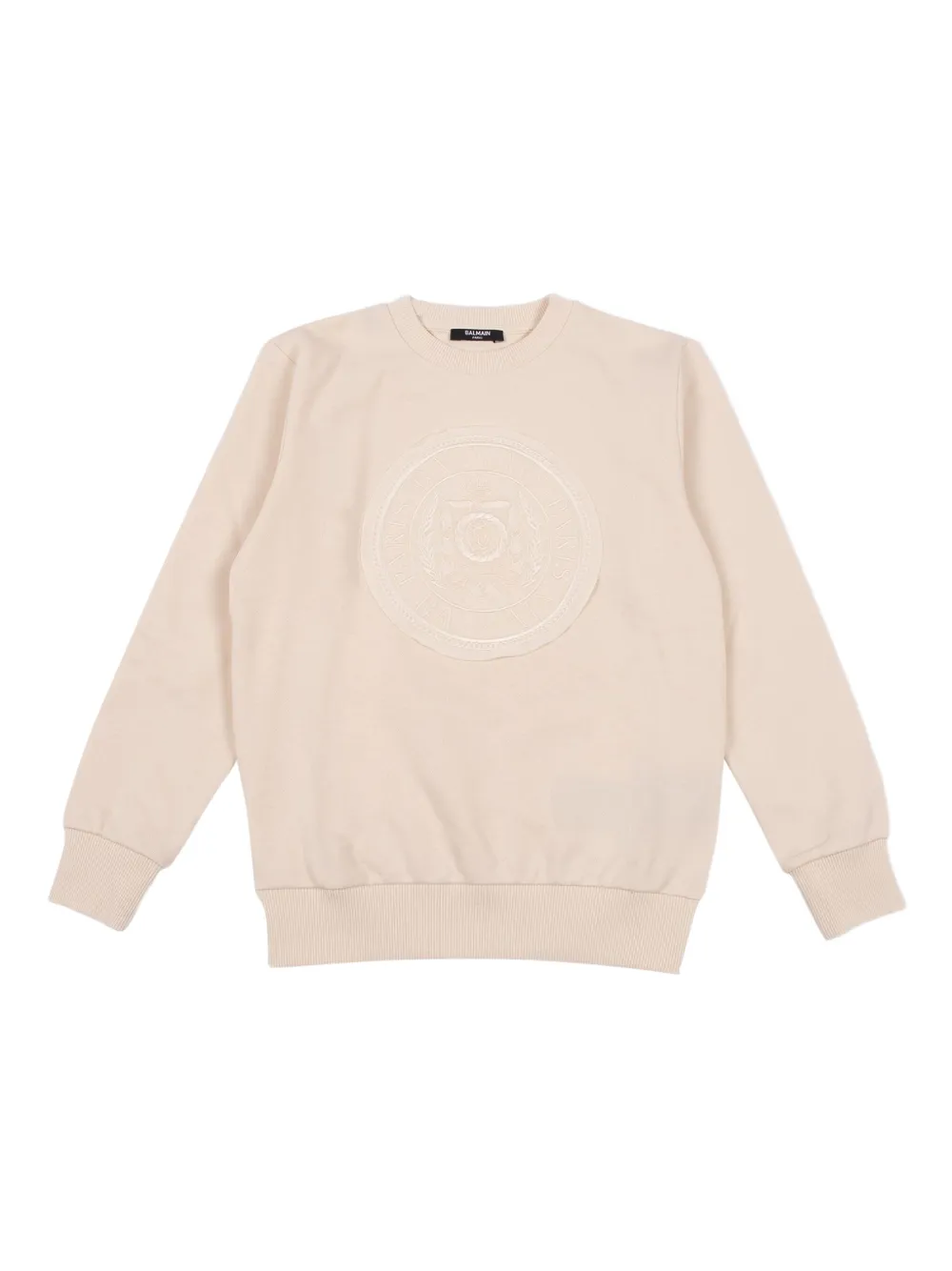 Balmain Kids embroidered logo sweatshirt Roze
