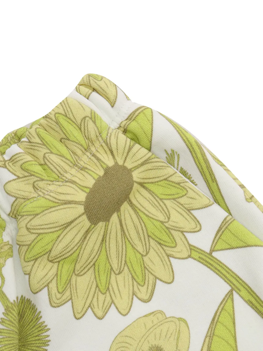 Douuod Kids Shorts met elastische taille en bloemen Groen