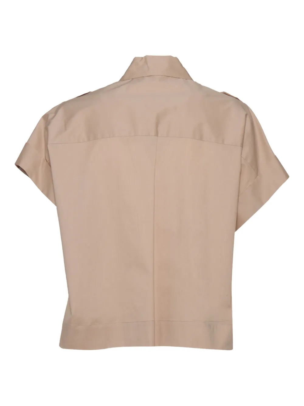Peserico Trimmed-pocket Shirt In Neutral