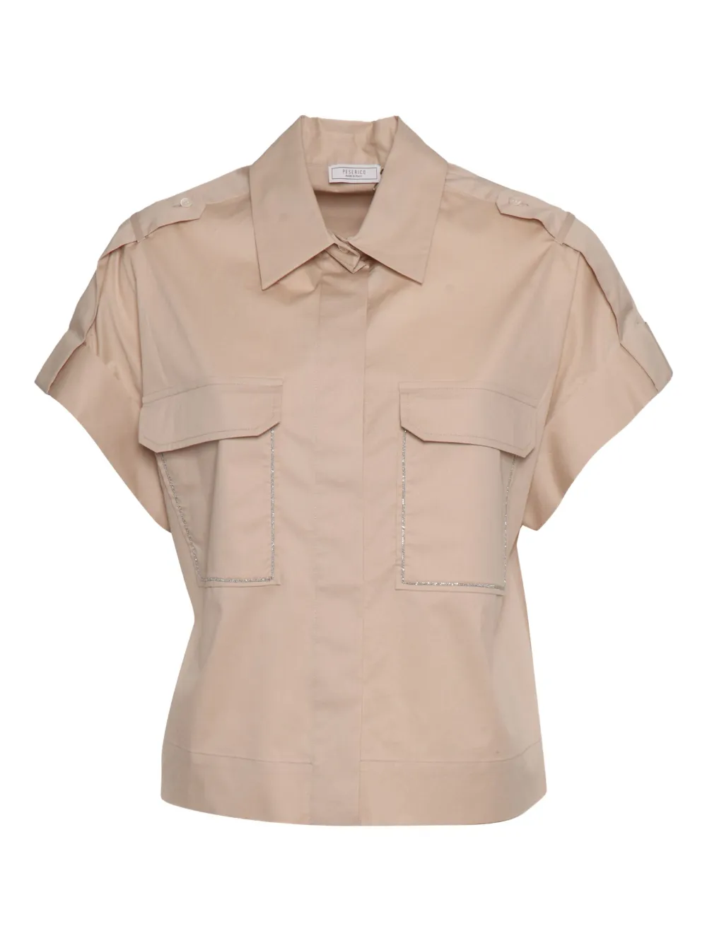 Peserico trimmed-pocket shirt - ニュートラル Peserico trimmed-pocket shirt - ニュートラル