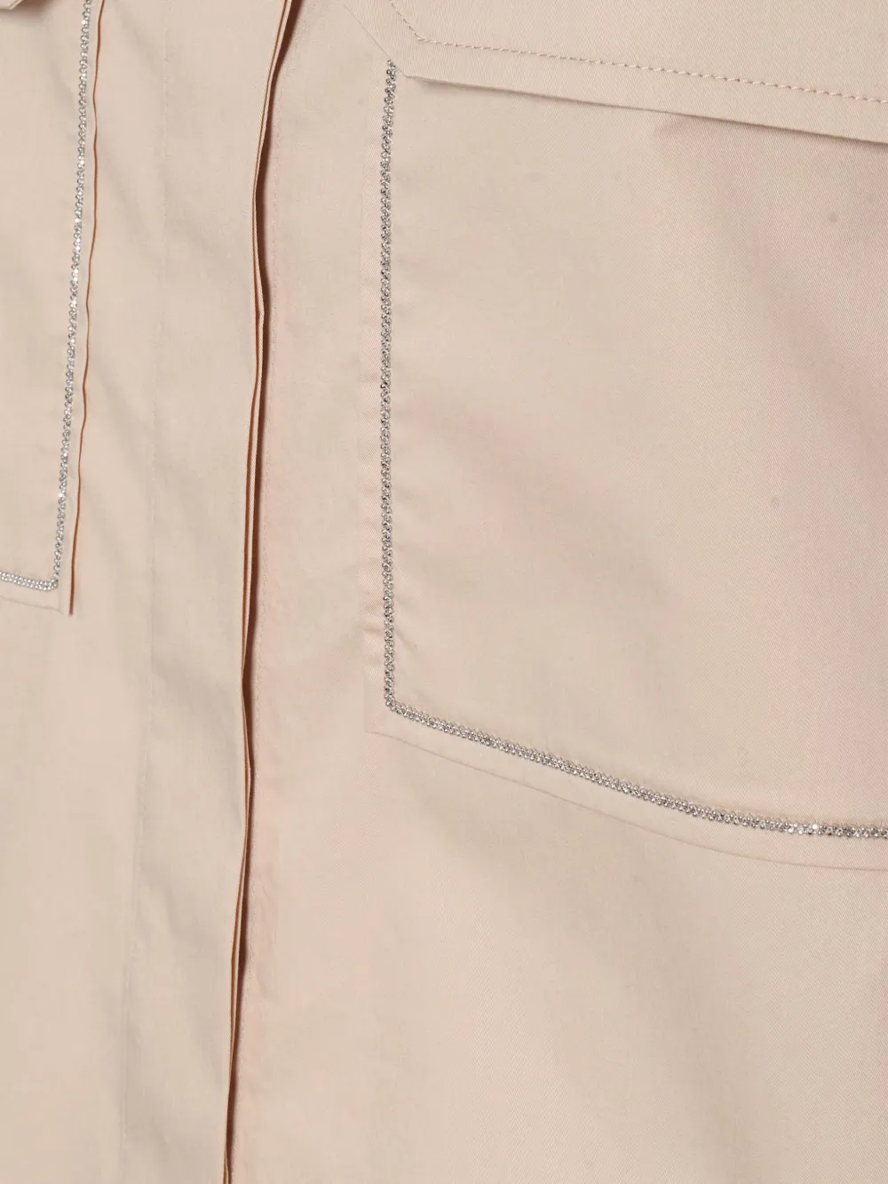 Peserico Trimmed-pocket Shirt In Neutral