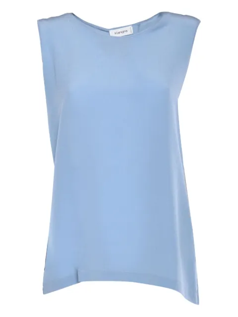 Kangra silk-crepe top