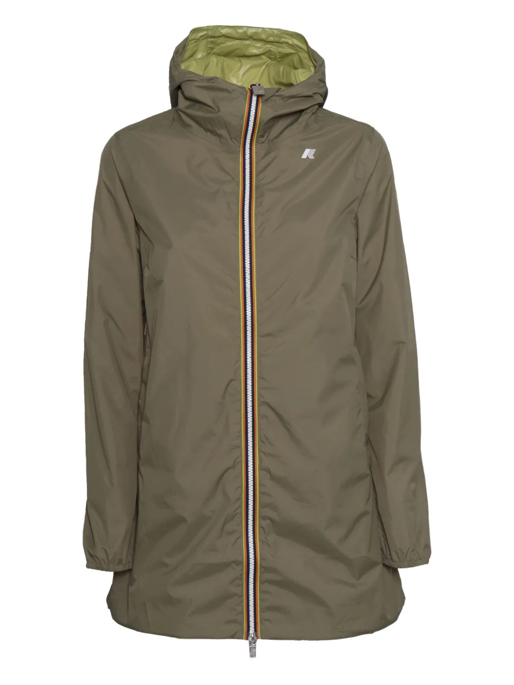 K-Way Sophie Plus.2 omkeerbare regenjas met capuchon Groen