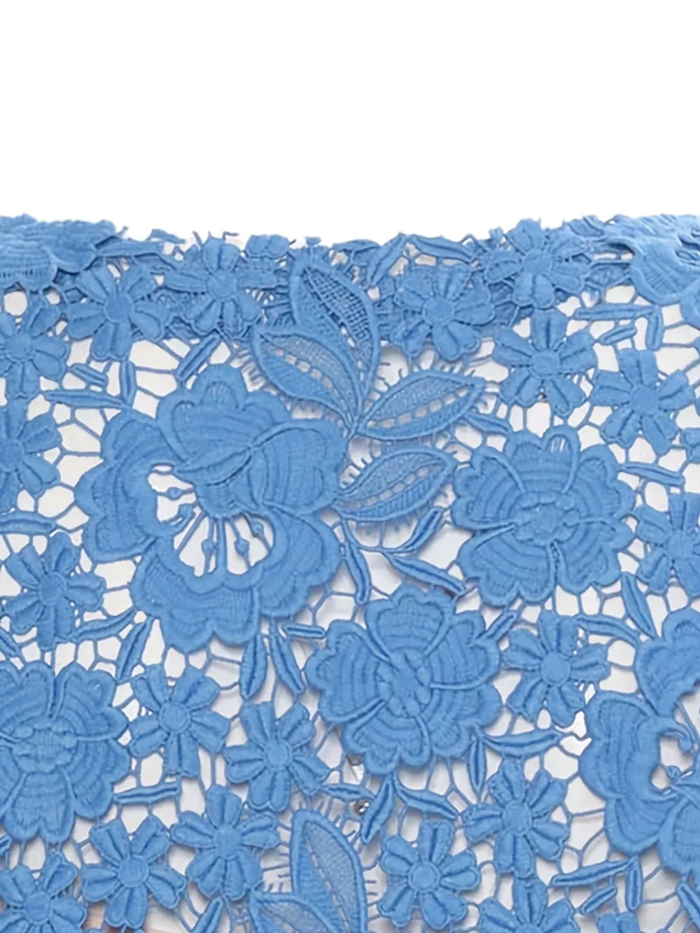 P.A.R.O.S.H. Top met bloemenkant - Blauw