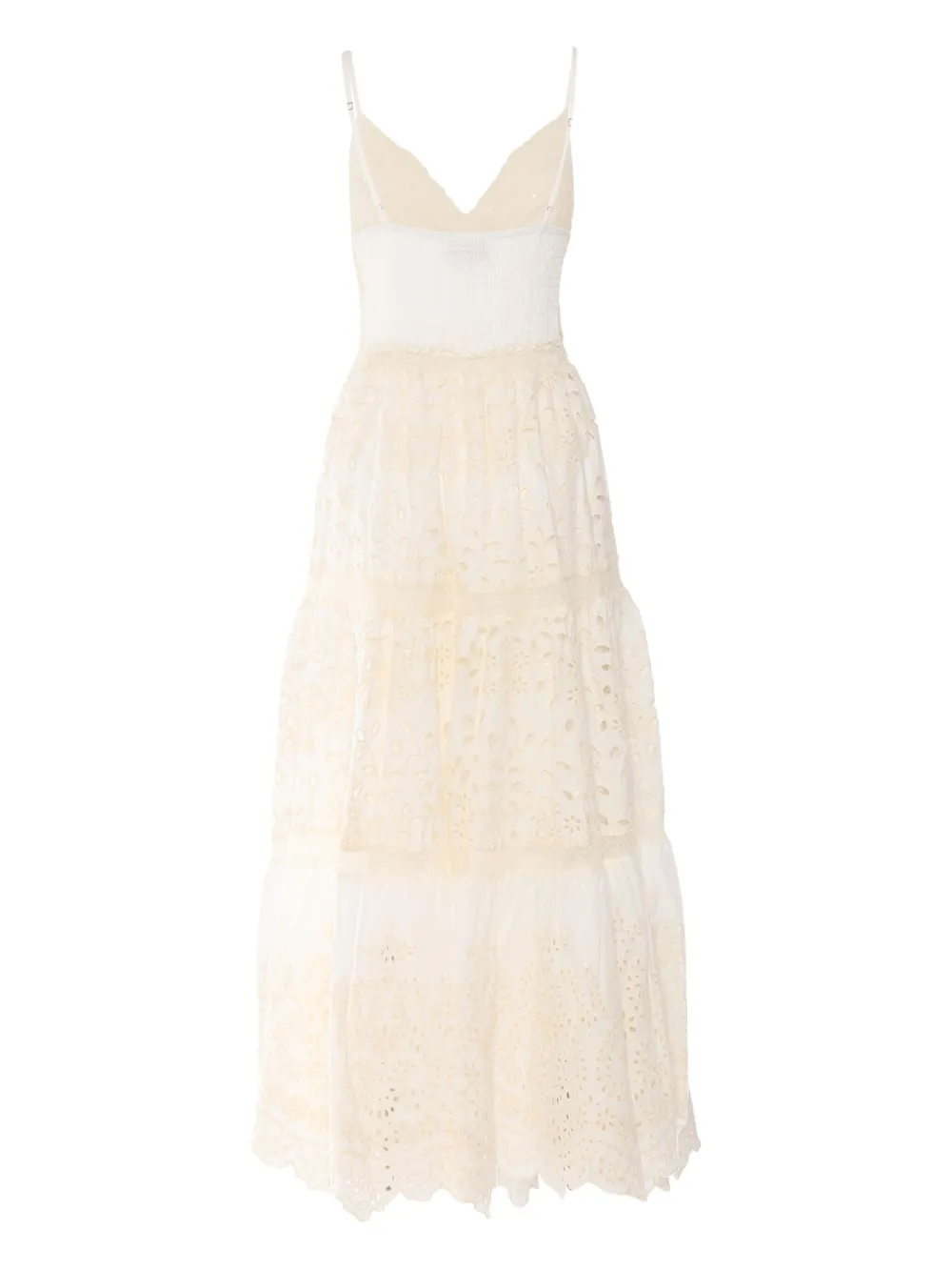 Ermanno Scervino Tiered Maxi Dress In Neutral