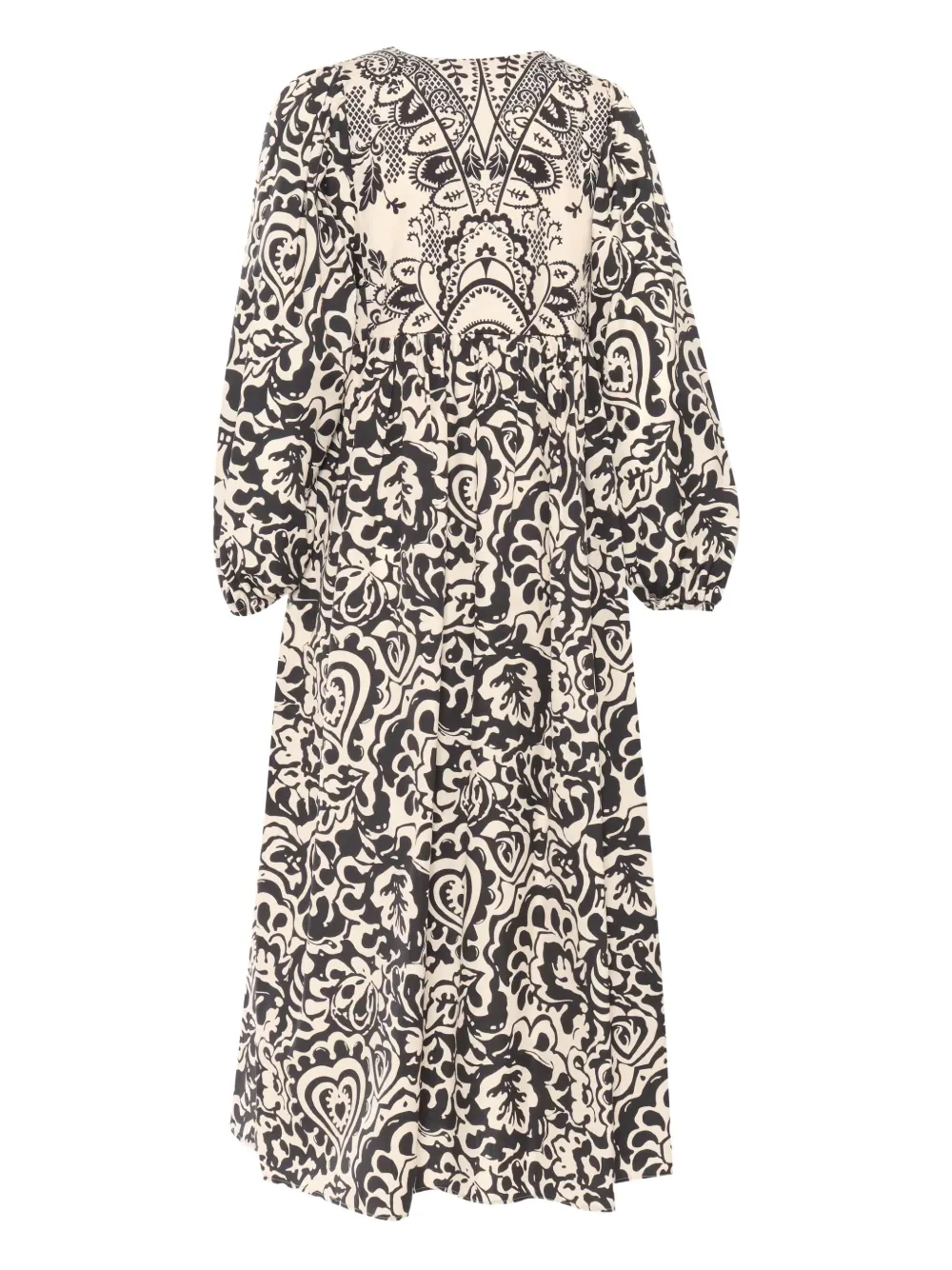 Weekend Max Mara Katoenen midi-jurk met borduurwerk en print - Zwart