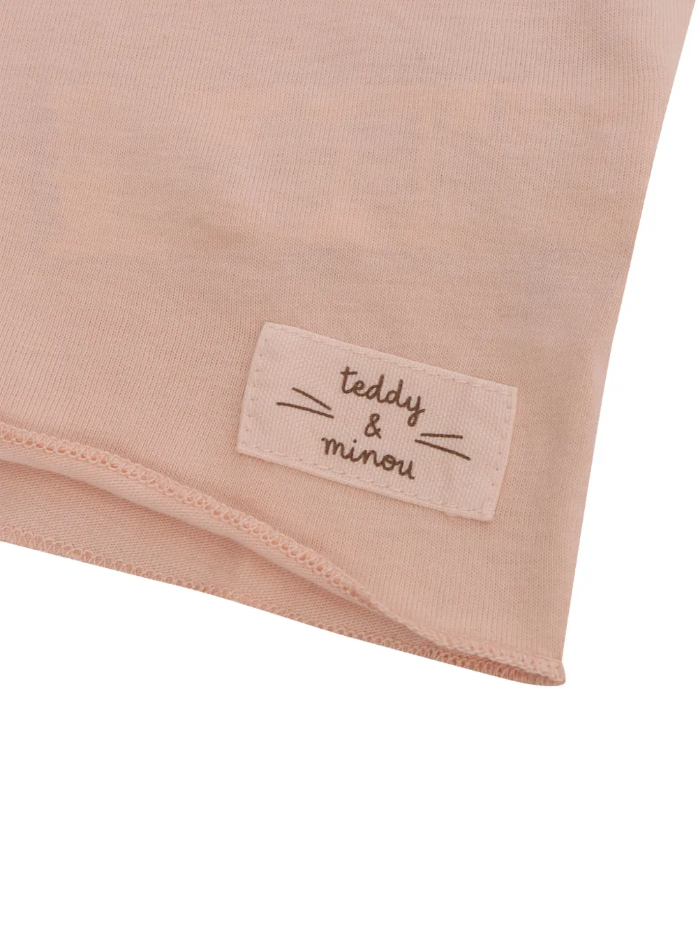 TEDDY & MINOU Katoenen T-shirt met knopen op de schouders Roze
