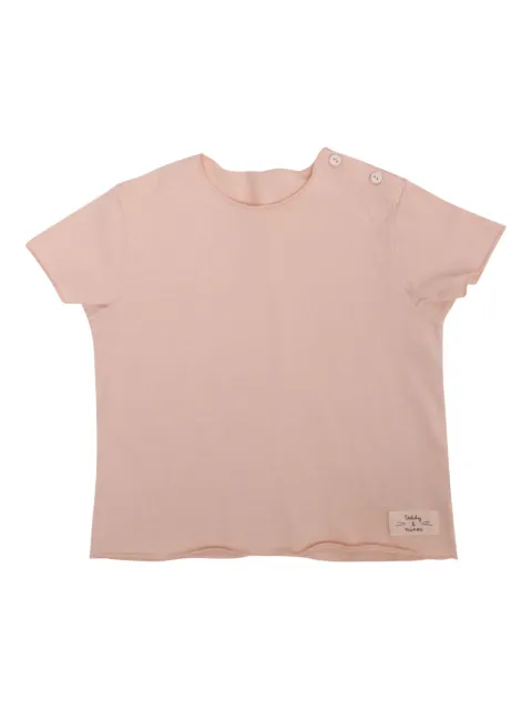 TEDDY & MINOU button-shoulder cotton T-shirt