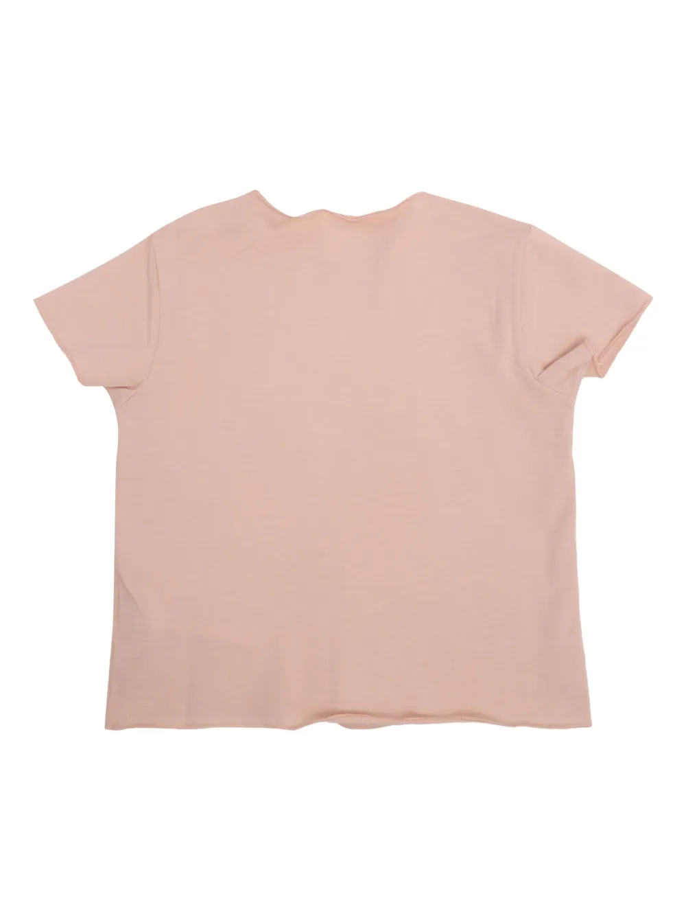 TEDDY & MINOU Katoenen T-shirt met knopen op de schouders Roze