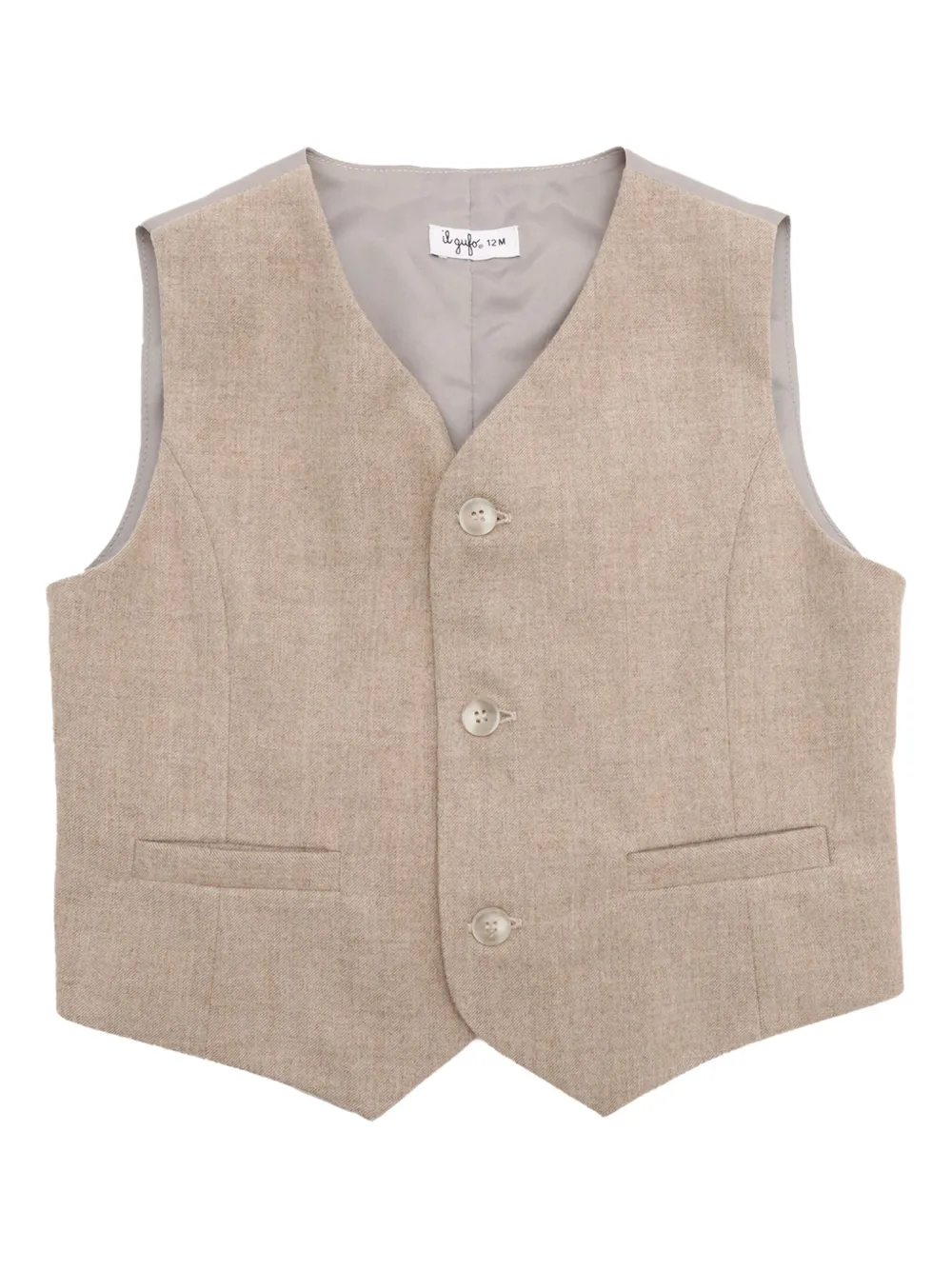 Il Gufo Gilet met knoopsluiting - Beige