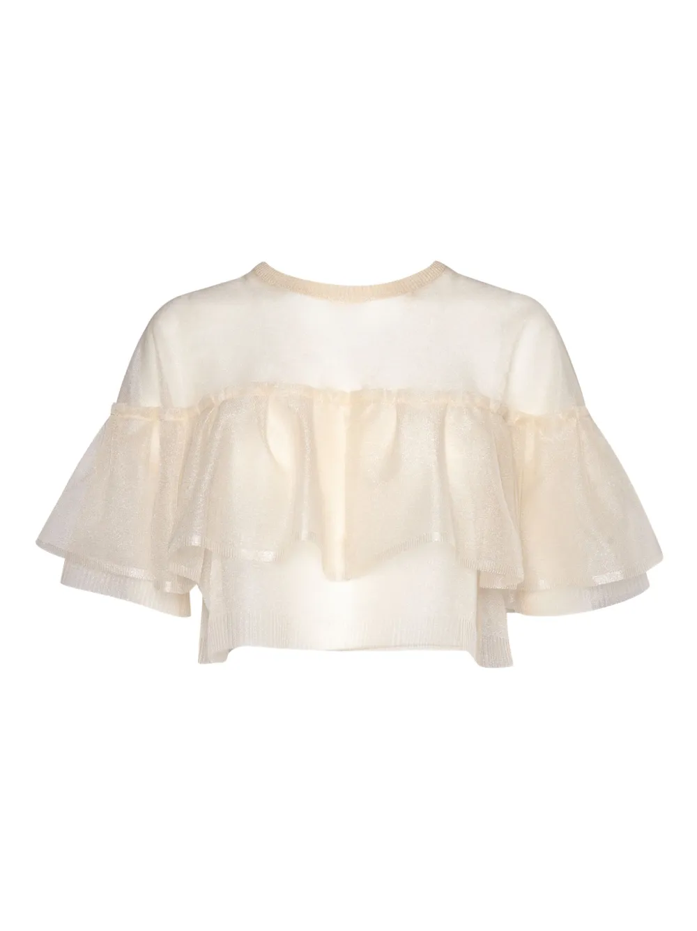 Philosophy Di Lorenzo Serafini Kids ruffled t-shirt | Neutrals | Image 1