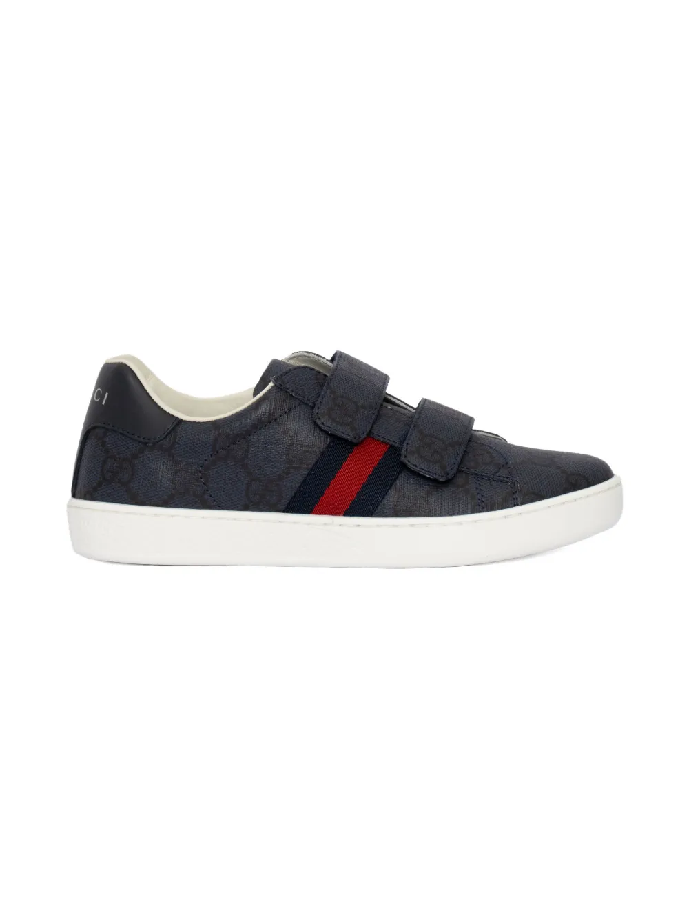 Gucci Kids GG monogram double strap sneakers Blue