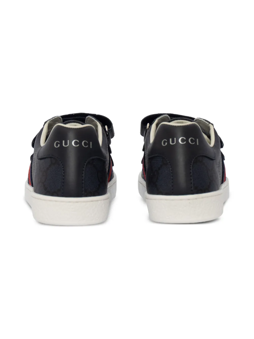 Gucci Kids GG monogram double strap sneakers Blue