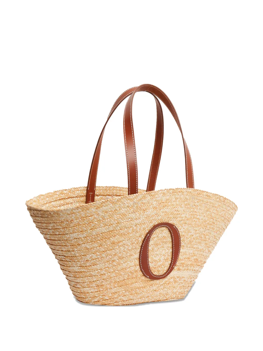 Orciani Shopper met logopatch Bruin
