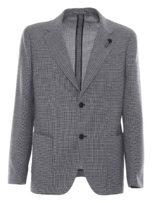 Lardini ハウンドトゥース ジャケット | グレー | FARFETCH JP