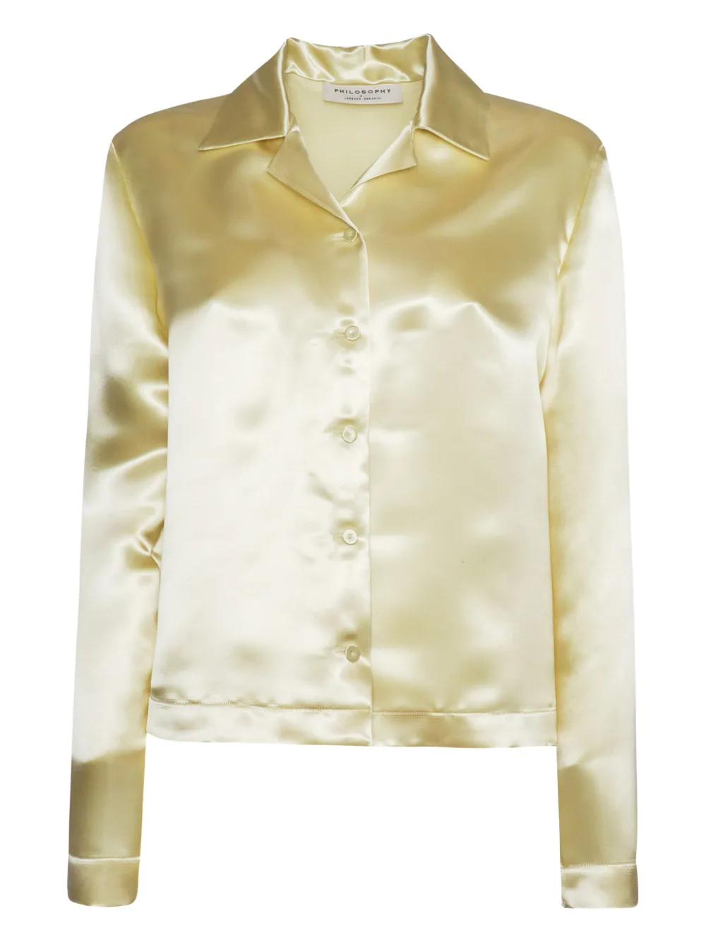 Philosophy Di Lorenzo Serafini Satijnen blouse Geel