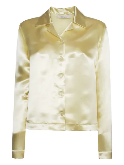 Philosophy Di Lorenzo Serafini satin long-sleeve shirt