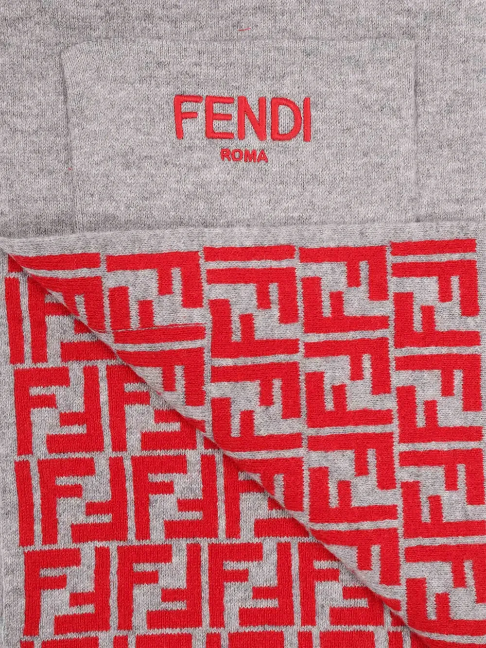 Fendi Logo-pattern Reversible Scarf