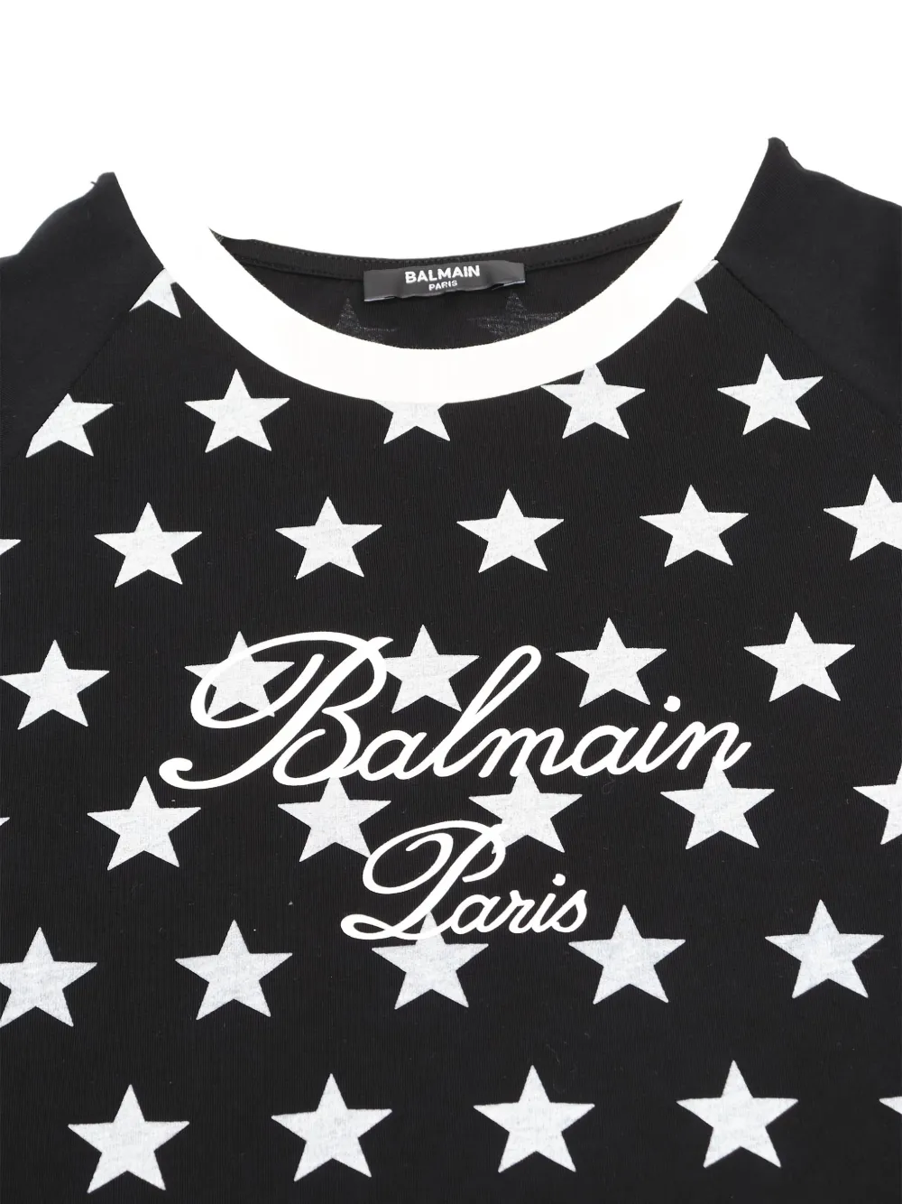 Balmain Kids Raglan top met sterrenprint Zwart