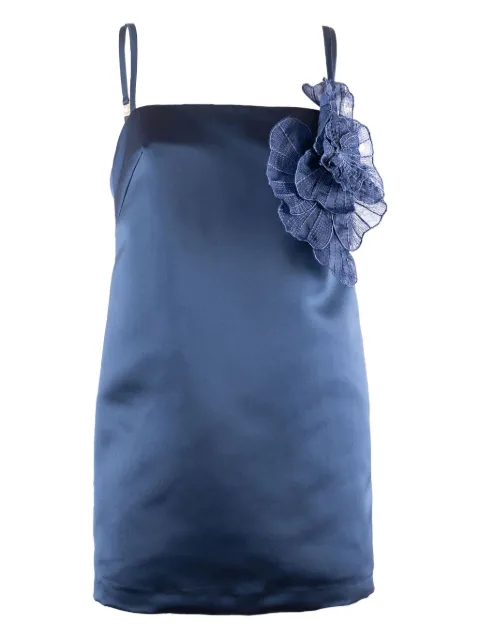 Elisabetta Franchi flower-embellished slip dress