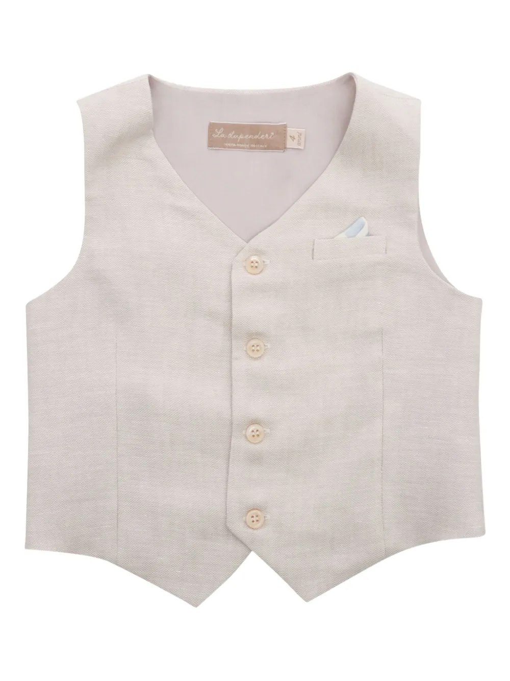 La Stupenderia Weste aus Leinen - Nude