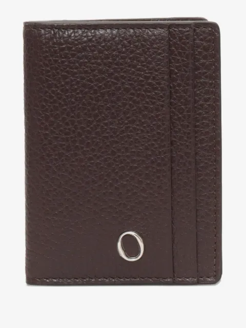 Orciani logo-plaque leather cardholder