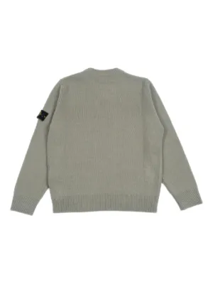Kidsまたレディース】stone グレー クルーネックニット STONE ISLAND