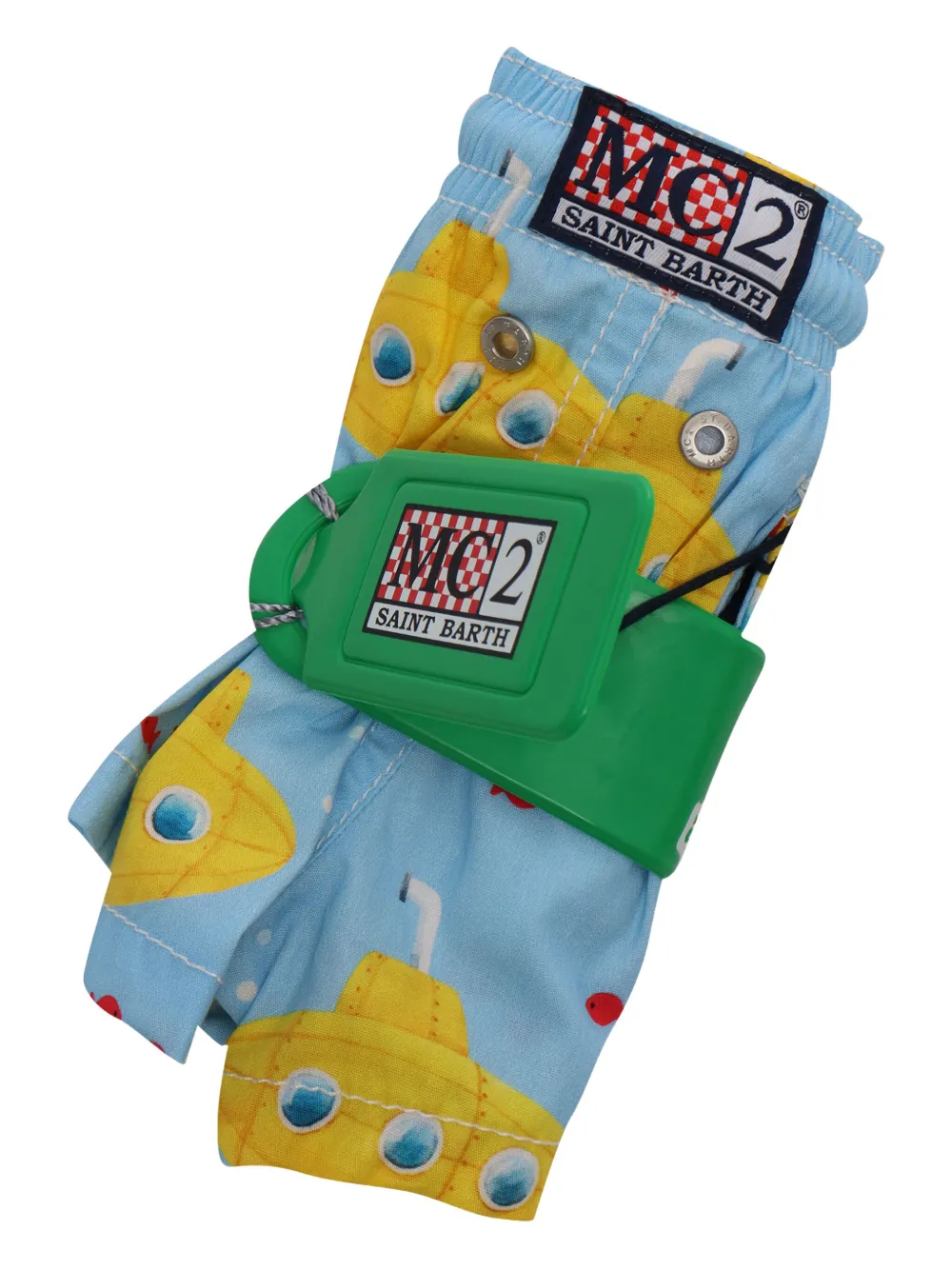 MC2 Saint Barth Kids Zwembroek met trekkoord en print Blauw