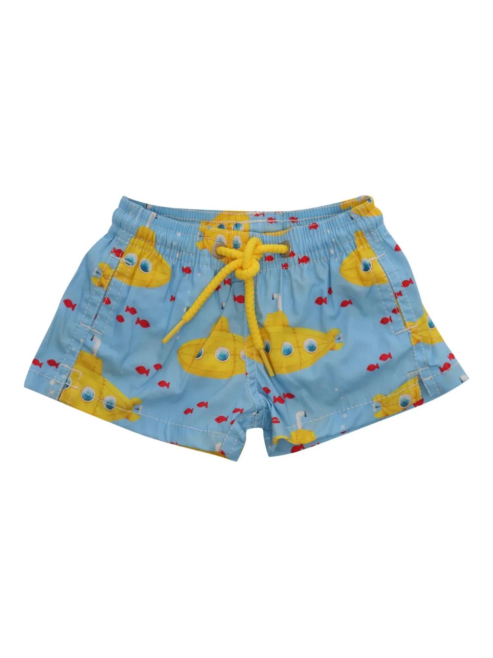 MC2 Saint Barth Kids Zwembroek met trekkoord en print Blauw