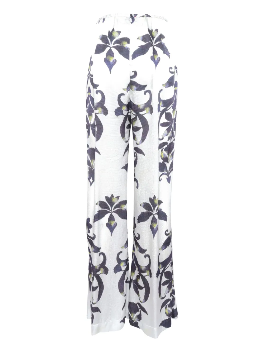 Forte Broek met bloemenprint Wit
