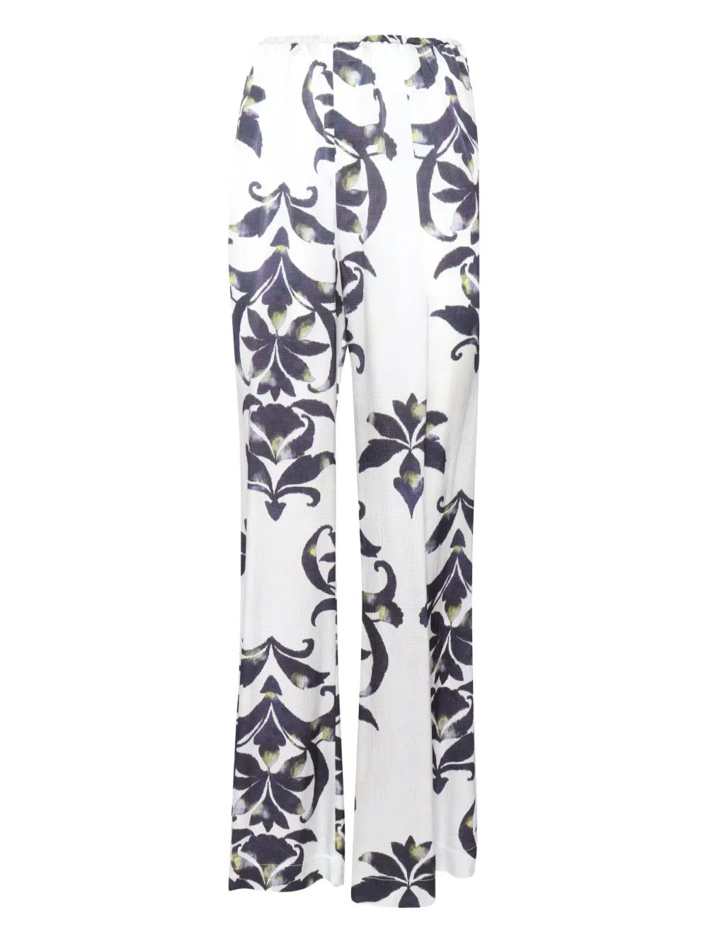 Forte Broek met bloemenprint Wit