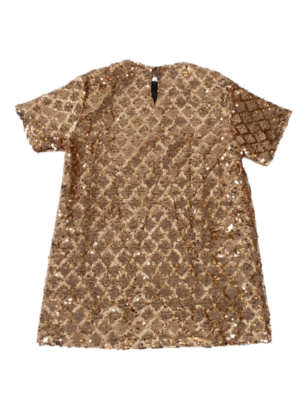 Douuod Kids sequin-embellished woven dress Goud