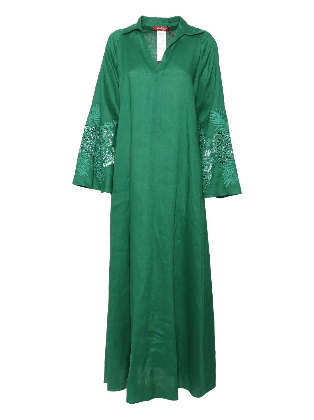 Max Mara embroidered eyelet-detail dress | Green | Image 1
