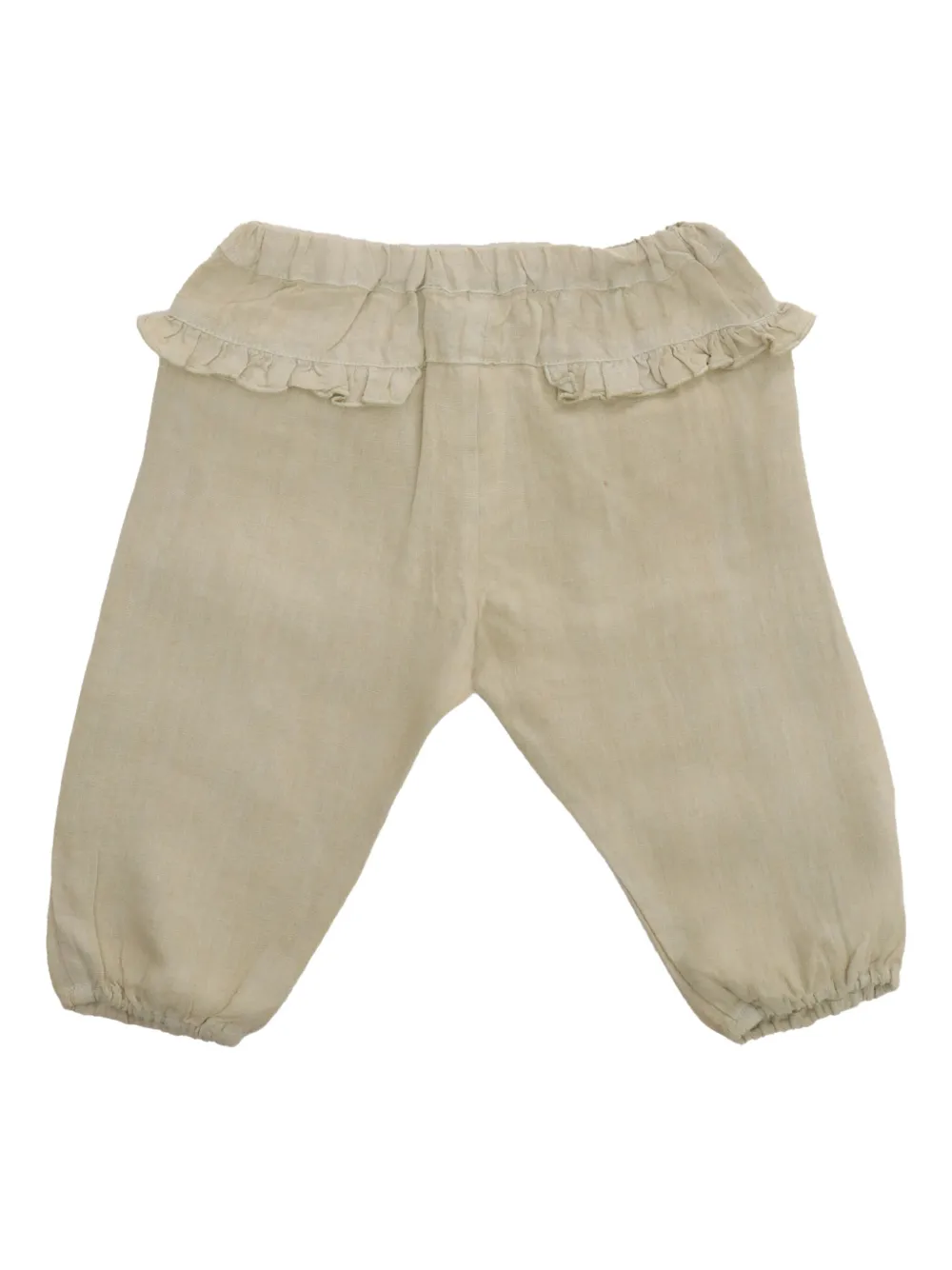 Tartine Et Chocolat Linnen broek met ruches Beige
