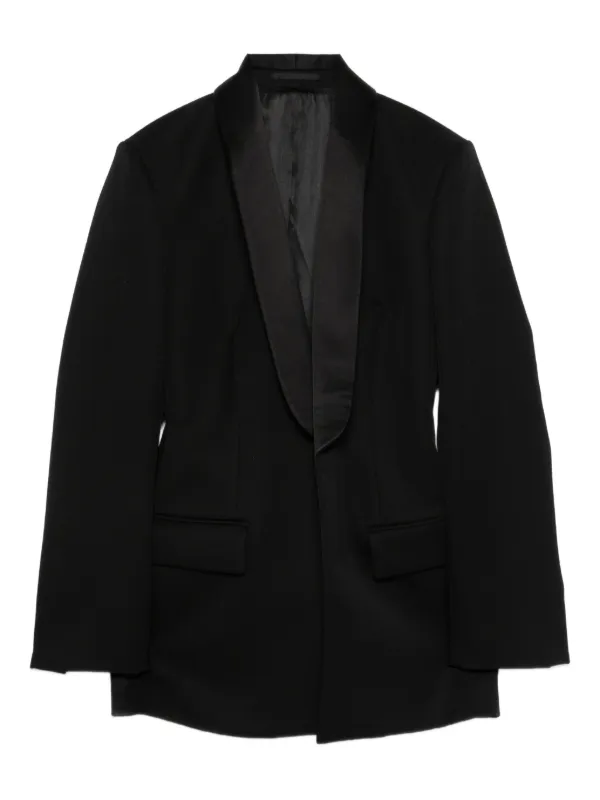 WARDROBE.NYC Shawl-lapel Blazer in Black