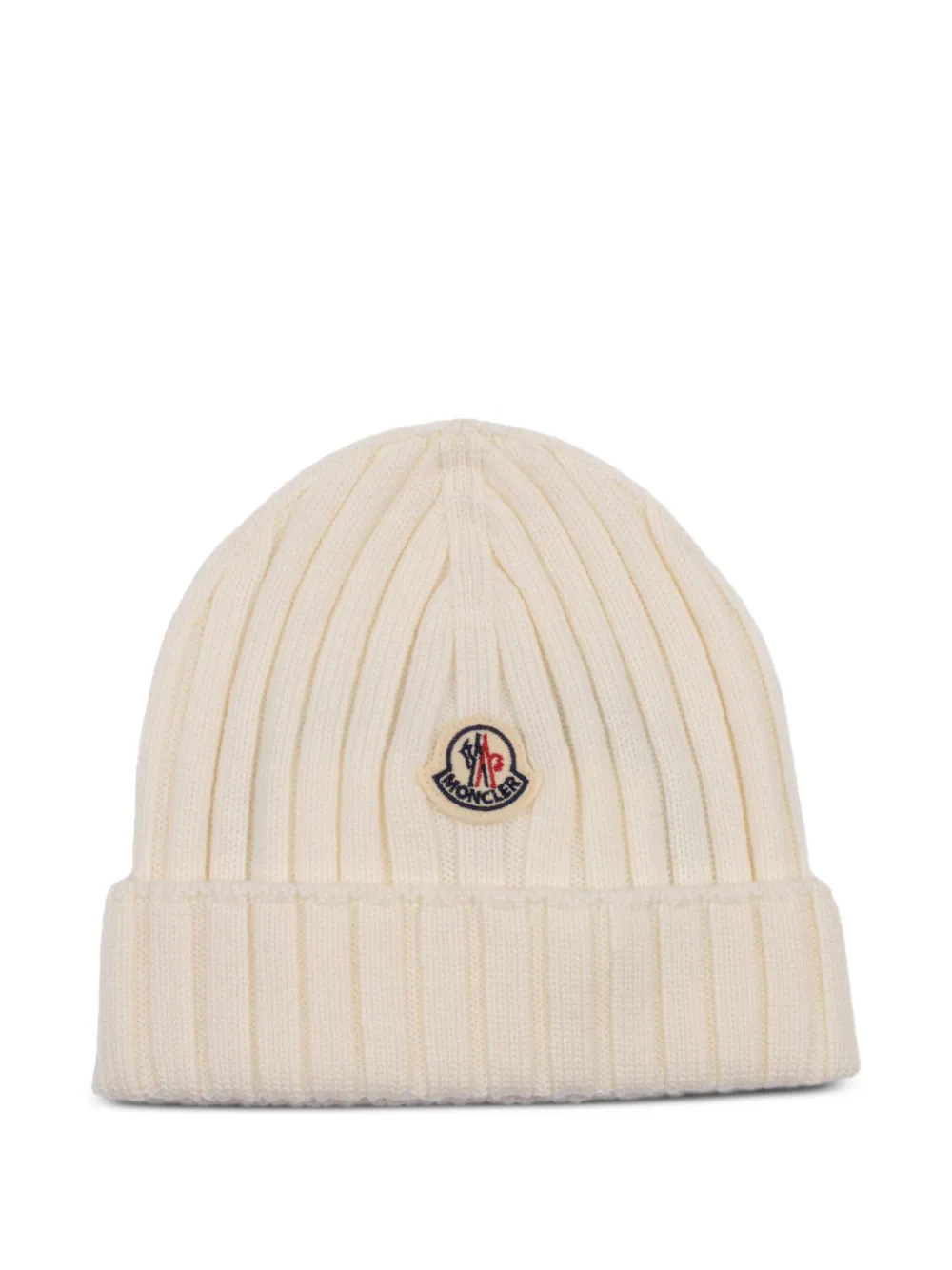 MONCLER GRENOBLE KIDS Ribgebreide muts Beige